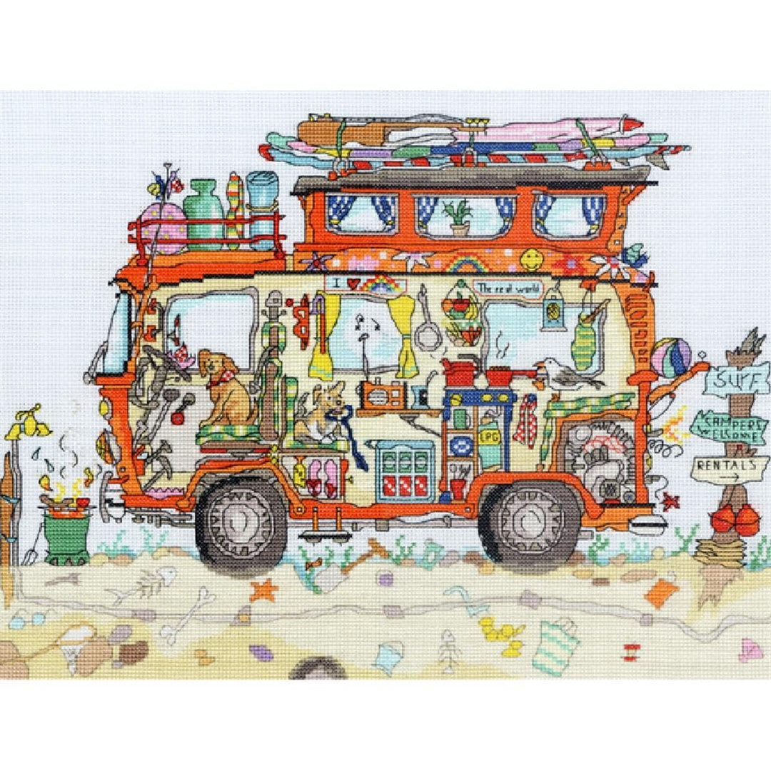 Bothy Threads Kreuzstich-Set Wohnmobil, 36x26cm, XCT16, Zählmuster
