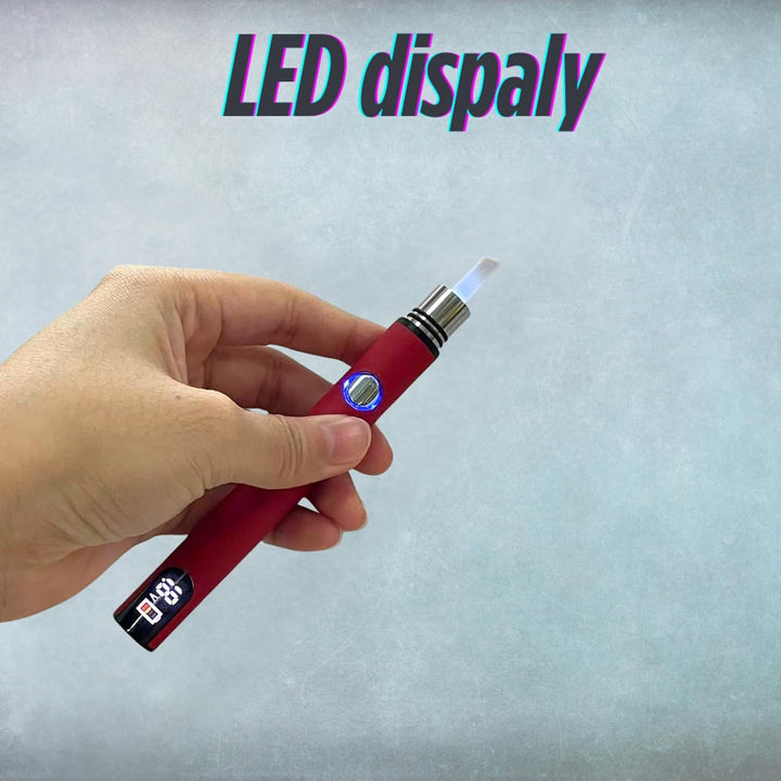 Longmada Ceramic Hot Knife with LED light, 510 Thread Dab Tool Cut Wax Accessory with display batter