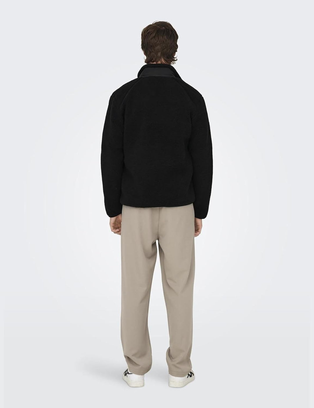 ONLY &amp; SONS Herren Onsdallas Sherpa Jacket OTW Vd Fleecejacke S Schwarz, S Schwarz
