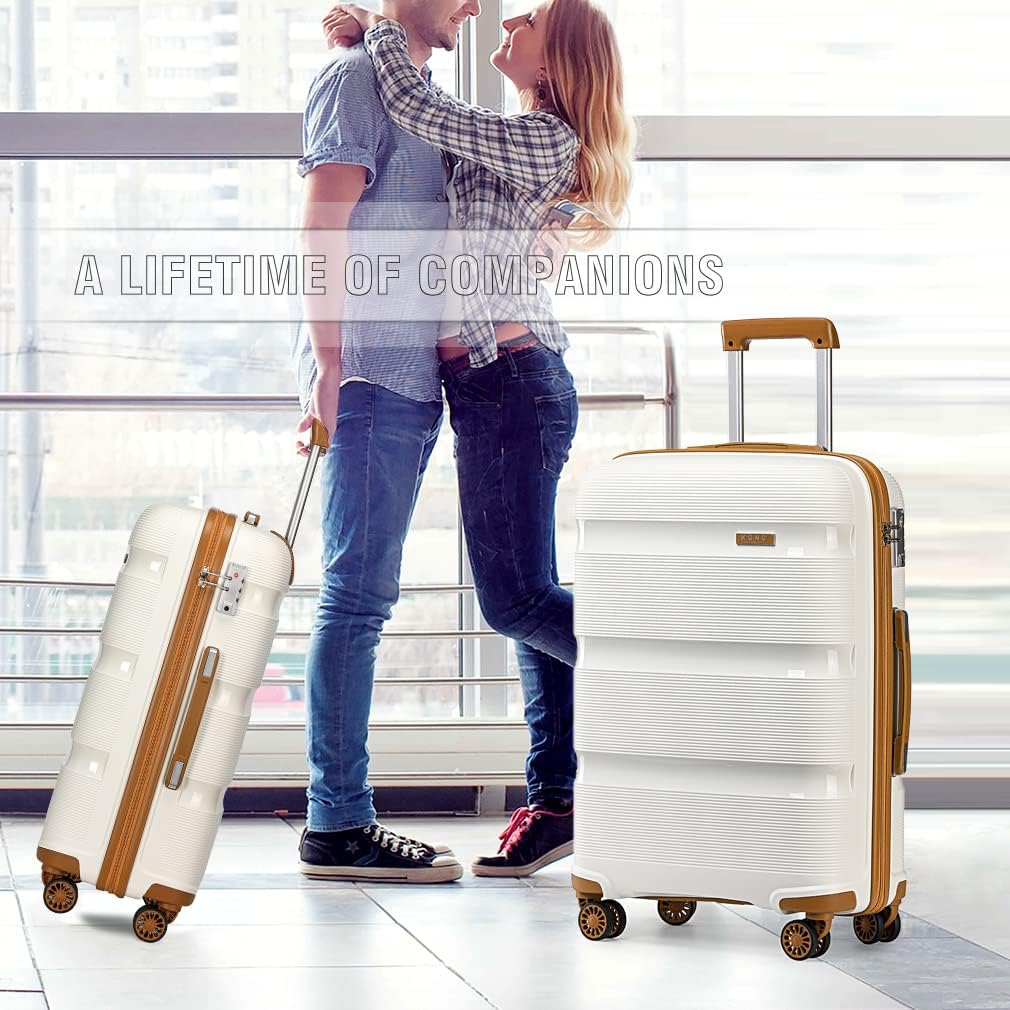 KONO Gepäck-Sets… Creme Weiss XL (76cm Gross Koffer), Creme Weiss XL (76cm Gross Koffer)
