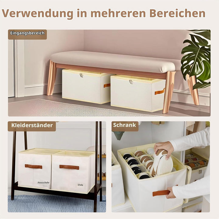 Patinao 3 Stück Schuhaufbewahrung Schuhorganizer Schuhschrank - 36 Zellen Schuhboxen Stapelbar Schuh