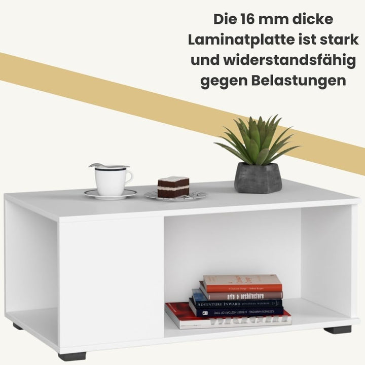 AKORD Couchtisch Holz | Juliet 90x38x51cm | | Schrank für Wohnzimmer | Schlafzimmer Schrank | Minima