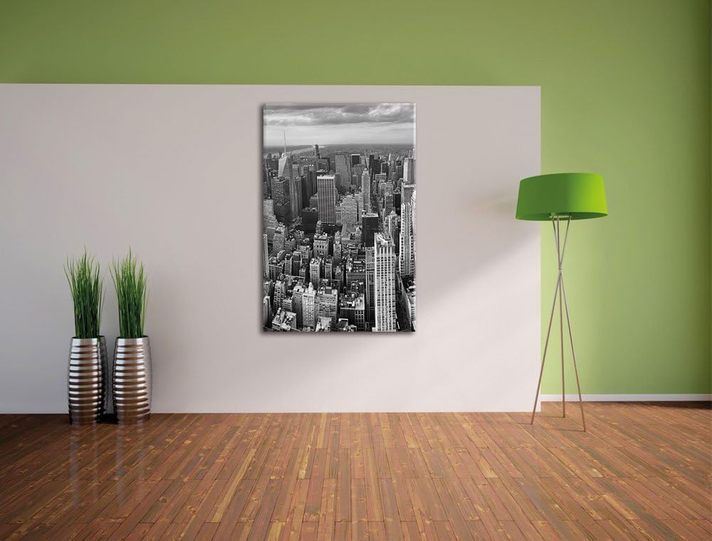 Pixxprint New York Skyline als Leinwandbild/Grösse: 100x70 / Wandbild/Kunstdruck/fertig bespannt, 10