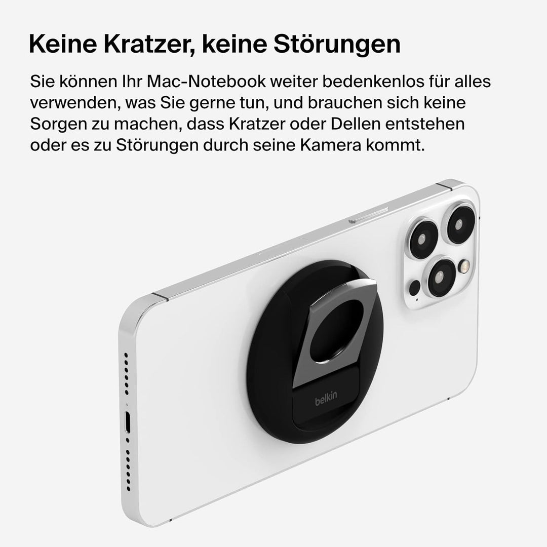 Belkin iPhone-Halter mit MagSafe für Mac-Notebooks; einfache magnetische Befestigung zur Verwendung