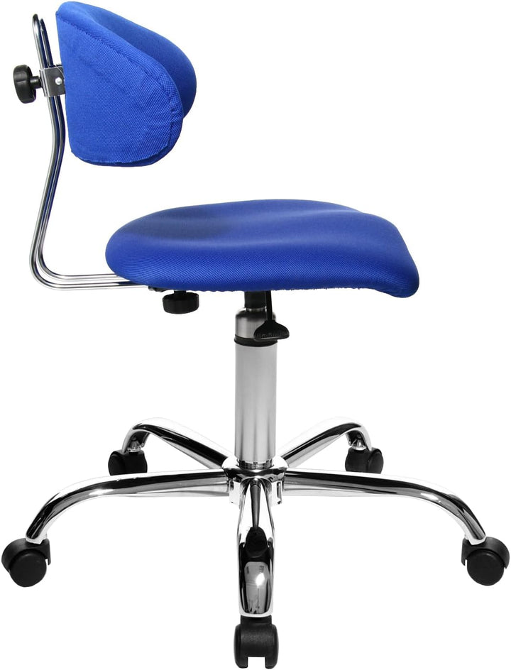 Topstar Sitness 40, Fitnesshocker, Arbeitshocker, Rollhocker mit Rückenunterstützung, 3-Dimensional