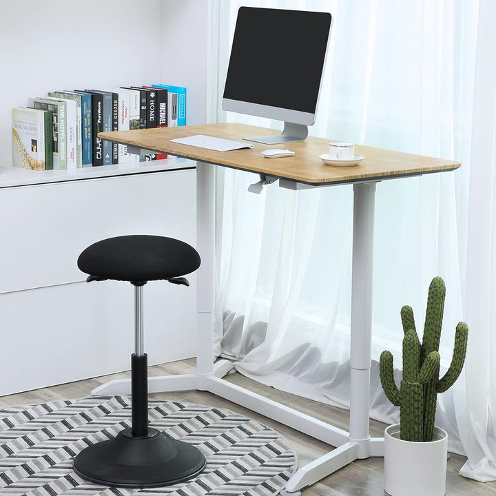 SONGMICS Höhenverstellbarer Bürohocker, ergonomischer Arbeitshocker, um 360° drehbarer Hocker, Sitzh