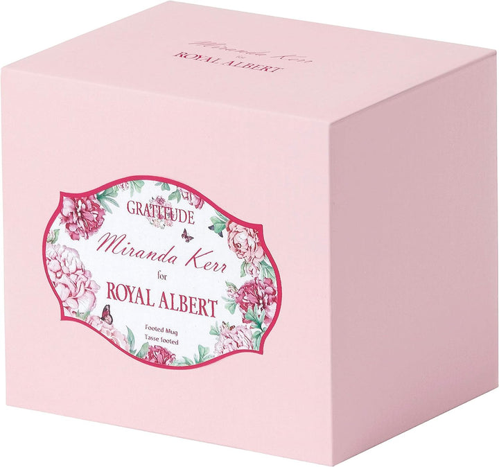 Miranda Kerr von Royal Albert Gratitude Tasse, Bone China Porzellan, weiss, 0,3 Liter
