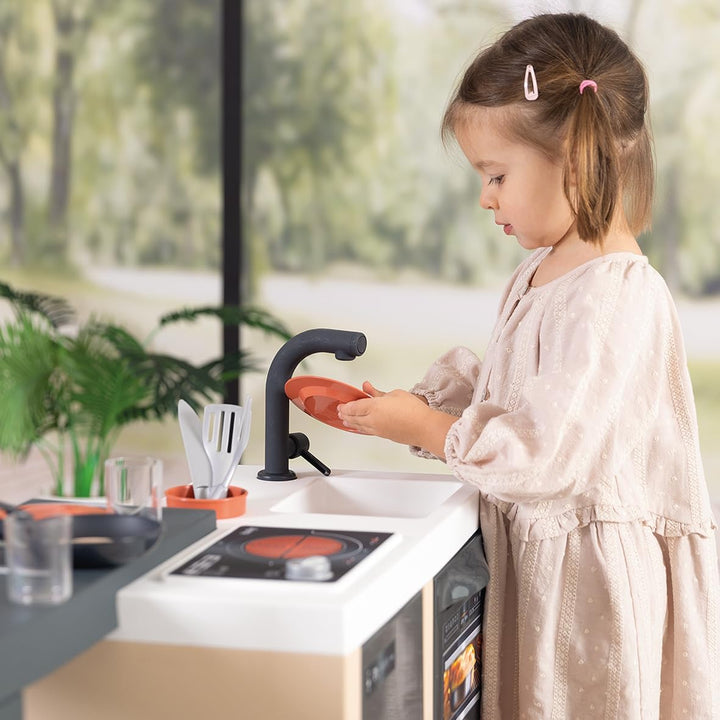 Smoby - Kücheninsel - Kinderküche - 360° Spielküche mit 23 Zubehörteilen - Moderne Spielküche mit Of