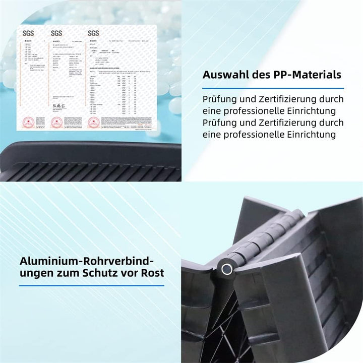 Melko Hunderampe 157,5 x 39,5 x 8,5 cm Kunststoff Hundetreppe mit Anti-Rutsch-Belag, klappbar