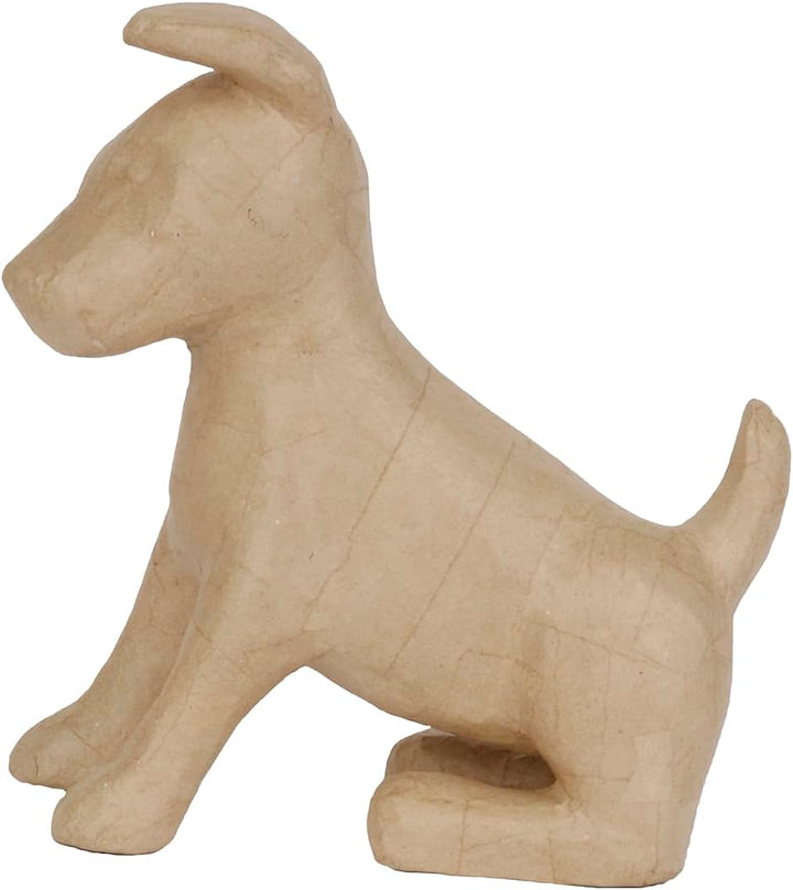 Décopatch LA026C - Träger Hund aus Pappmaché, 35cm, einfach zum Verzieren, Kartonbraun, 1 Stück, Hun