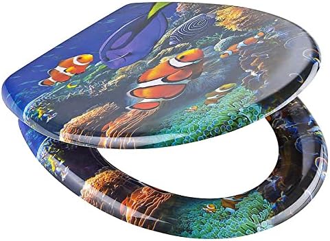 VEROSAN Duroplast WC-Sitz Aquarium, mit Absenkautomatik für geräuschloses Schliessen, angenehmer Sit