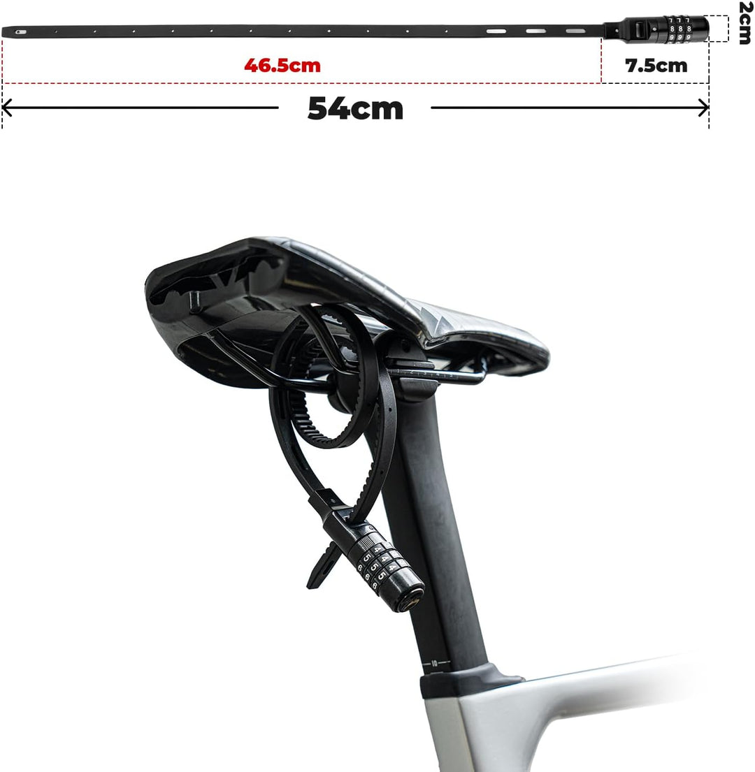 ROCKBROS Fahrradschloss Klein 54 cm, Helmschloss, Leichtes Kabelschloss Zahlenschloss,Skischloss & K