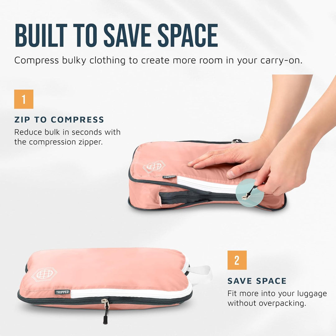 Kompressions-Packwürfel-Set für Reisen – leichter, robuster Kleidung-Organizer für Handgepäck und Ko