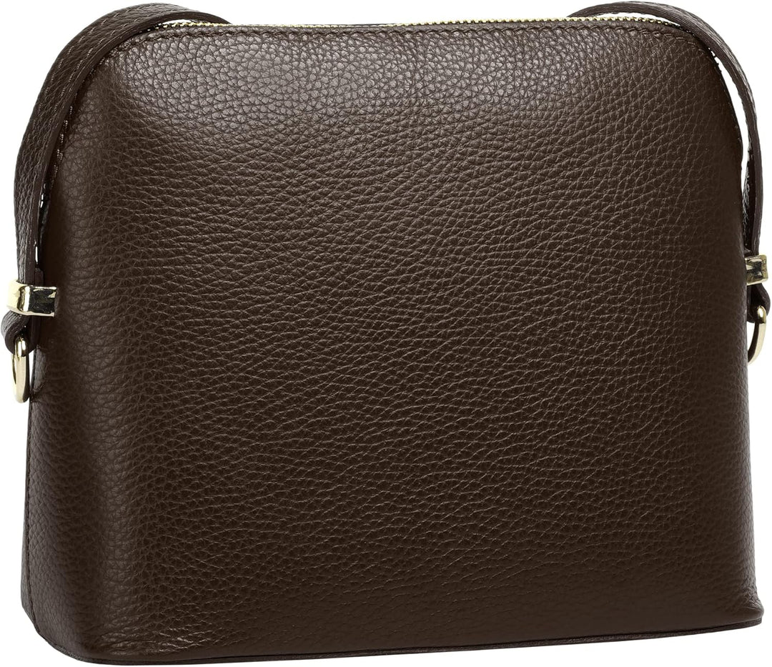 Cluty Umhängetasche Echt Leder Damen | Made in Italy, Smartphonefach, Handtasche aus Leder, Crossbod