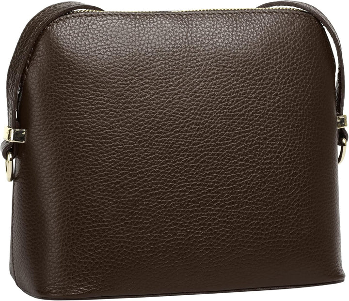 Cluty Umhängetasche Echt Leder Damen | Made in Italy, Smartphonefach, Handtasche aus Leder, Crossbod
