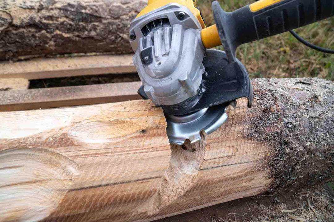 Bayerwald Woodcarver Set inkl. Rundfeile | Frässcheibe für Winkelschleifer | Feile zum Schärfen des