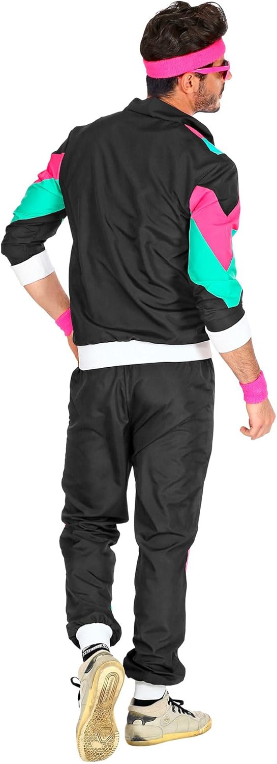 W WIDMANN MILANO Party Fashion - Kostüm Trainingsanzug, 80er Jahre Outfit, Jogginganzug, Faschingsko