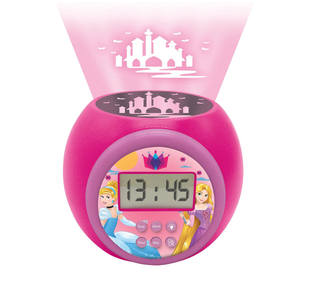Lexibook Projector-Wecker Disney Princess mit Schlummerfunktion und Weckfunktion, Nachtlicht mit Tim
