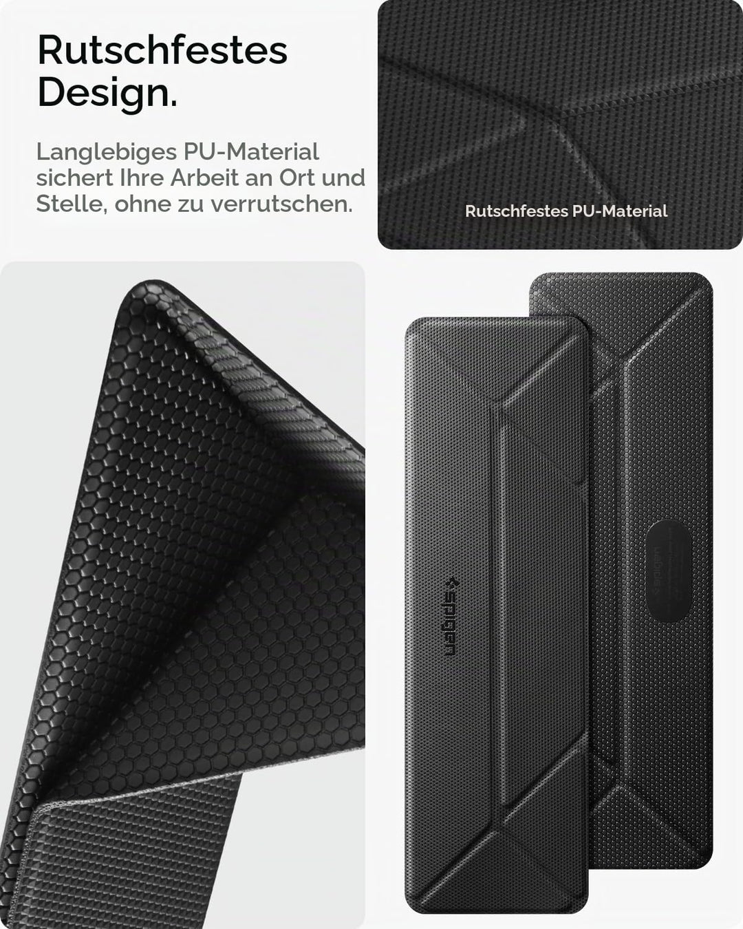 Spigen Slim Fold Tragbarer Laptop-Ständer &amp; Tastatur-Erhöhung, Faltbar, Ergonomisch Verstellbar, Ant