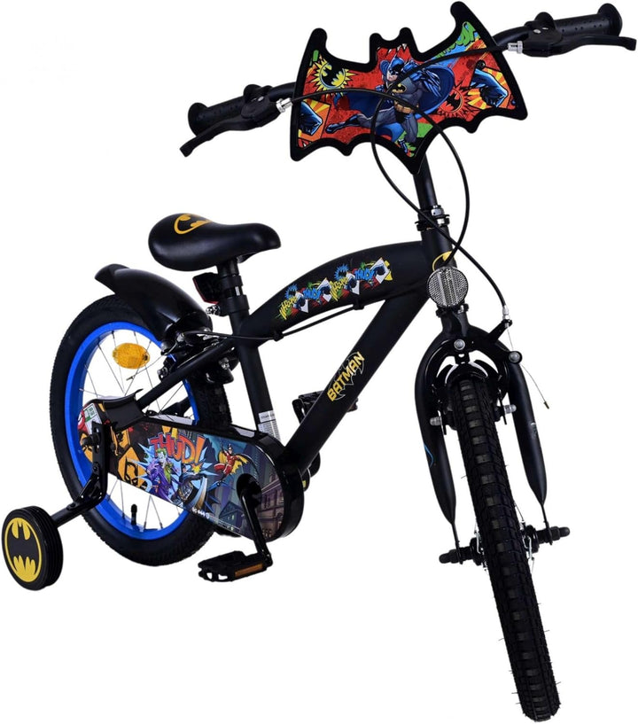Volare Batman 16 Zoll Kinderfahrrad schwarz - Sicherheit, Komfort und Spass in einem!