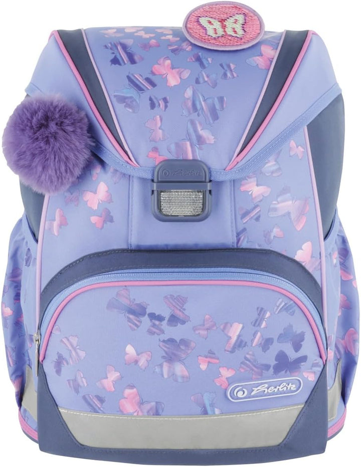 Herlitz Schulranzen Set 6-teilig Butterfly Paradise Ergonomische Ultraleichte Schultasche 1.Klasse J