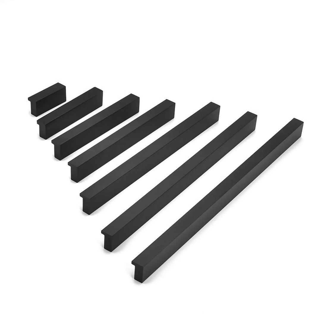 Qrity 2 Stück Aluminiumlegierung Möbelgriff Stangengriff Bohrlochabstand 256 mm Küchengriff Schrankg