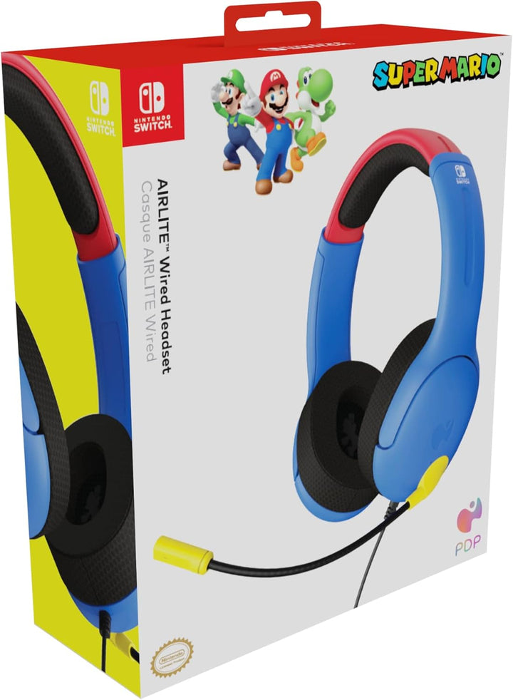 PDP Gaming AIRLITE Stereo Kopfhörer mit Mic für Nintendo Switch - PC, iPad, Mac, Laptop Compatible -