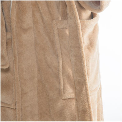 CelinaTex S-XXXL Bademantel Schalkragen zweifarbig lang Taschen Damen Herren Unisex Mikrofaser Kusch