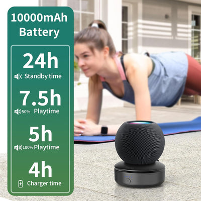 PlusAcc Akku Kompatibel mit HomePod Mini - Tragbare Ladestation Batterie Ständer Home Pod Mini Zubeh