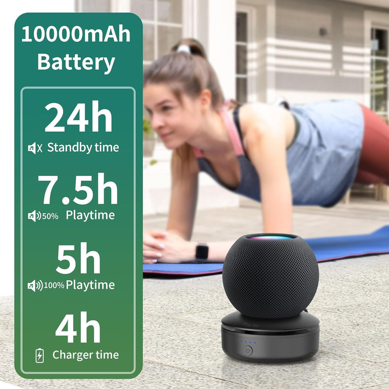 PlusAcc Akku Kompatibel mit HomePod Mini - Tragbare Ladestation Batterie Ständer Home Pod Mini Zubeh