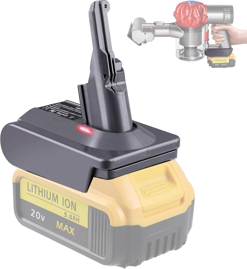 BTRUI Für Dyson V7 V8 Batterieadapter für Dewalt 20V Batterie konvertieren zu Dyson V7 V8 Animal Cor