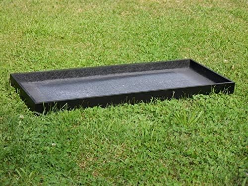 eastwest pflanzkübel Untersetzer Bassin aus Hochleistungs-Fiberglas in schwarz, rechteckig - Grösse
