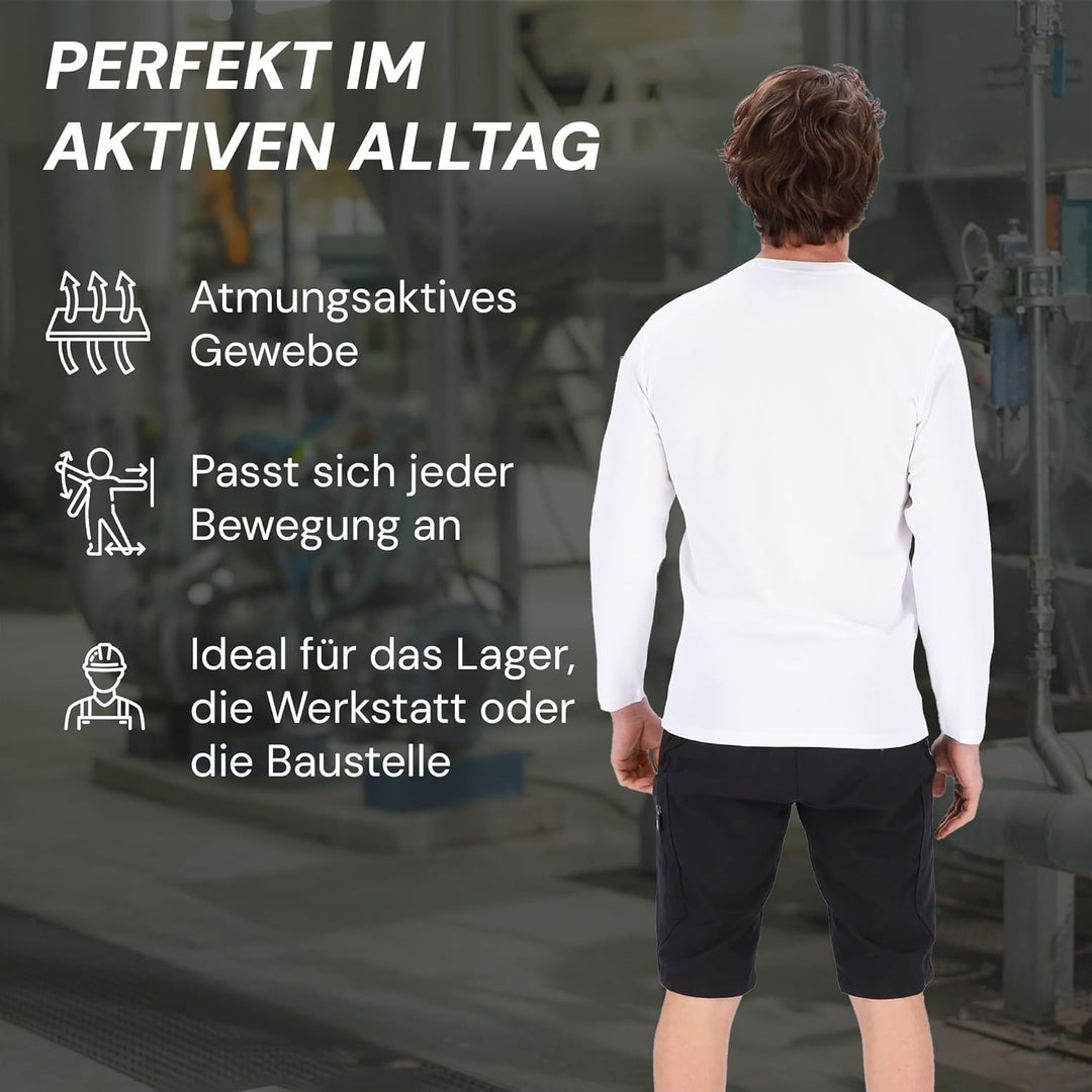 PUMA Workwear Advanced Kollektion - Longsleeve Herren Pullover - Brusttasche und Utility Fach an der