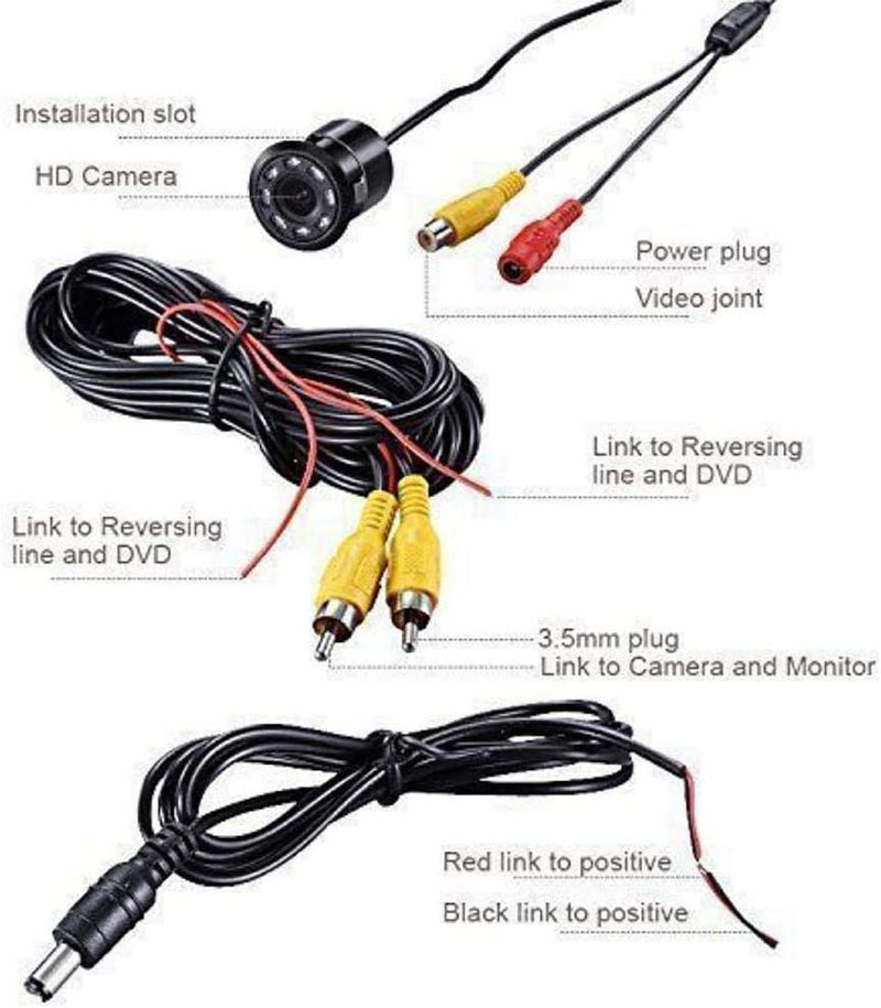Rückfahrkamera - 1 PC von Auto 8-Rückfahrkamera mit Rückfahrkamera, wasserdichte Nachtsicht AUHF.