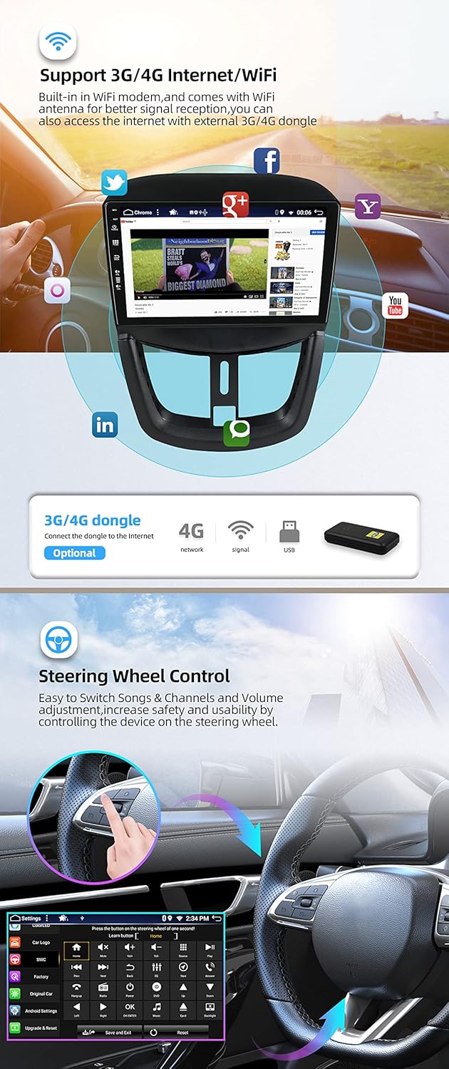 JOYX Android 13 Autoradio Passt für Peugeot 207 (2006-2015) - [4G+64G] - Eingebaut DSP/Carplay/Andro