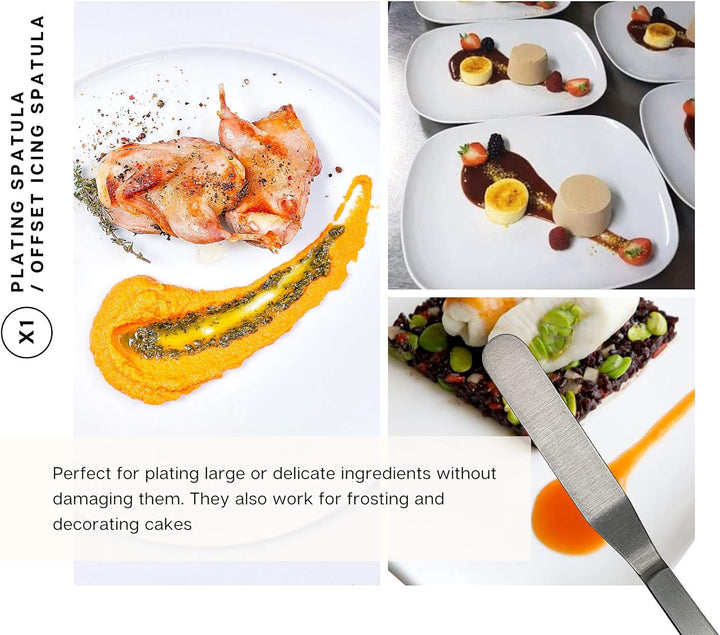 DOJA Barcelona | Kueche Chef Kochutensilien | Farbe: Goldene | 7 Utensilien Edelstahl Plating Kit |