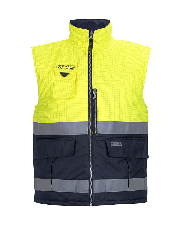 043446YN METZ Körperwärmer, Fr Ast, Hallo-Vis Gelb/Marineblau, Grösse XL XL Neongelb - Marine, XL Ne