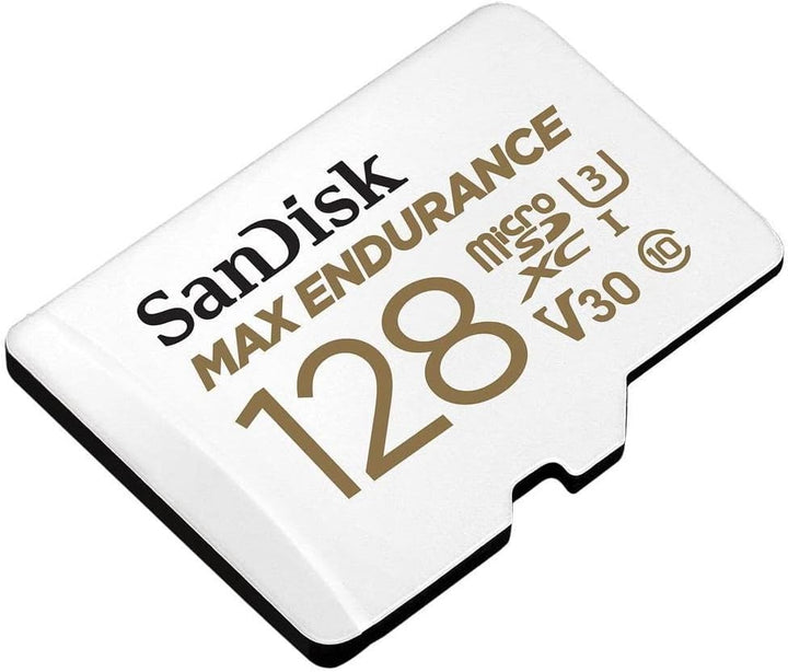 SanDisk MAX ENDURANCE Video Monitoring for Dashcams & Home Monitoring 128 GB microSDXC Memory Card +