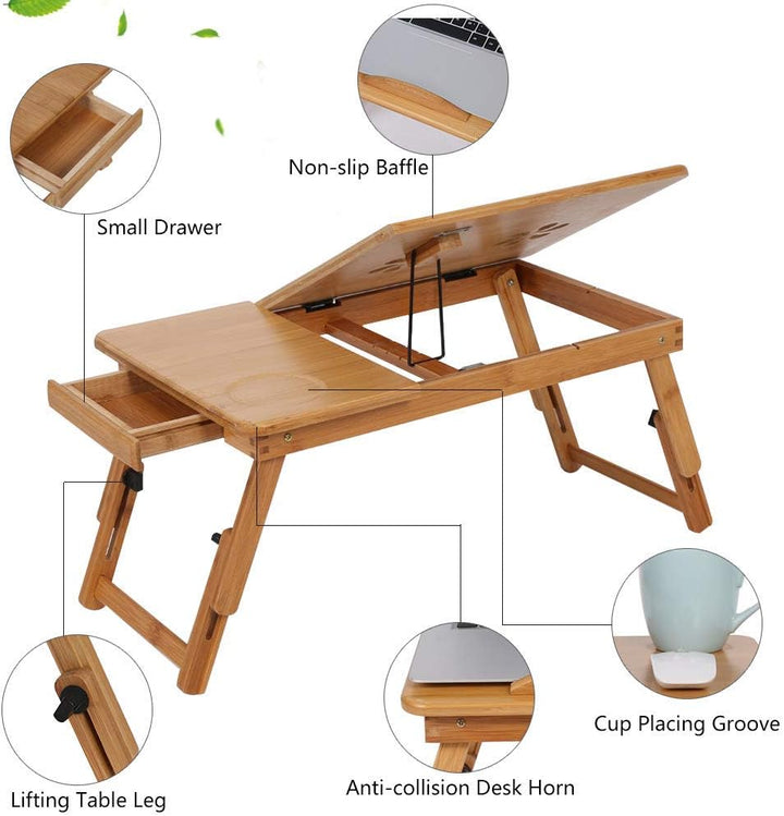 Cocoarm Verstellbare Bambus Bücherregal Schlafsaal Bett Lesetisch Buch Lesetablett Stehpult Schlafzi