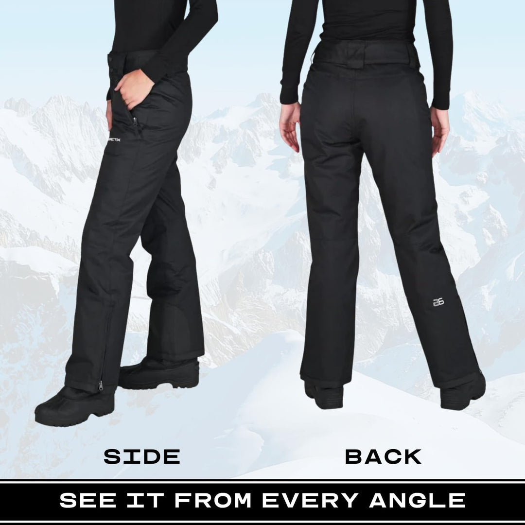 Arctix Isolierte Schneehose für Damen XS x 33L Schwarz, XS x 33L Schwarz