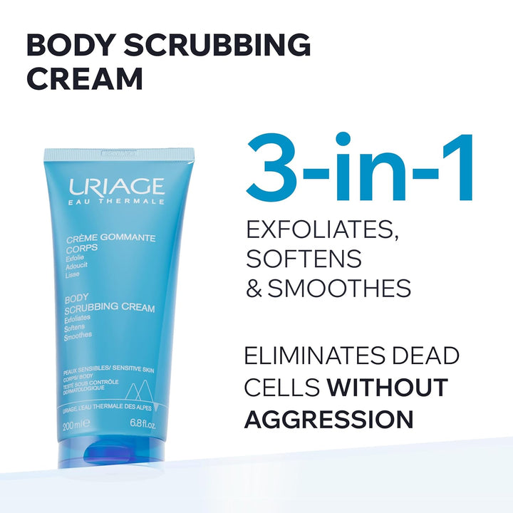 Uriage Körperpeeling-Creme mit Natürlichen Kieselerde-Perlen - 3-in-1: Peeling, macht weich & glätte