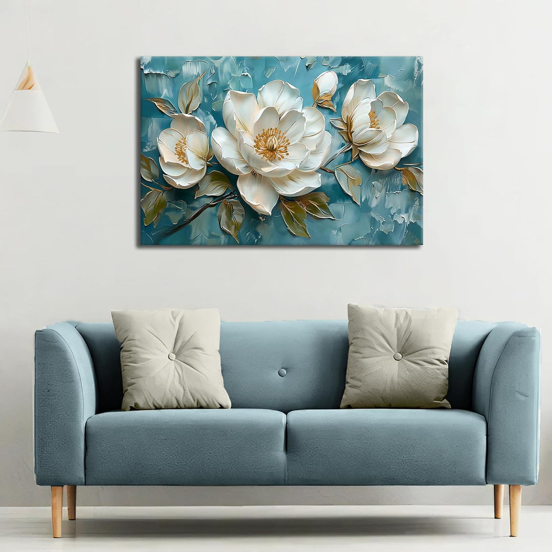 Gross Leinwandbilder Bilder Mit Rahmen, Weiss Pfingstrose Blumen bild auf leinwand Wandkunst Vintage