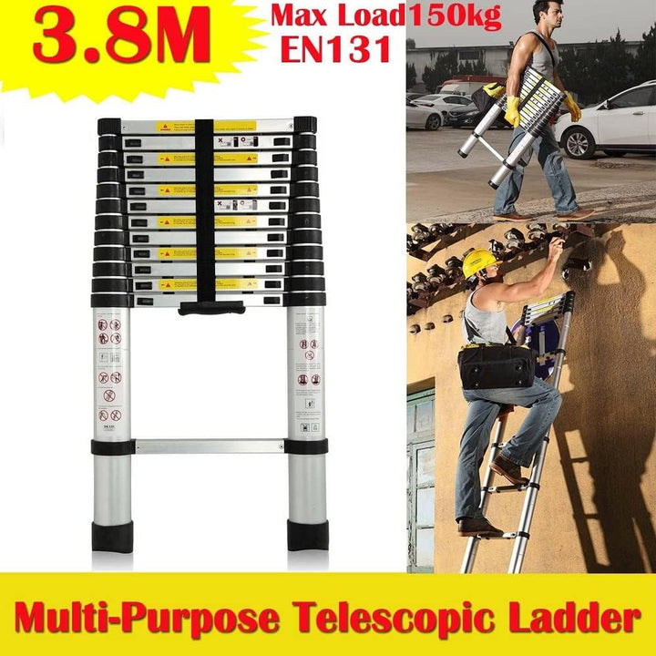 Teleskopleiter aus Aluminium, ausziehbare Teleskopleiter, Teleskopleiter, Klappleiter, Loft Ladder,