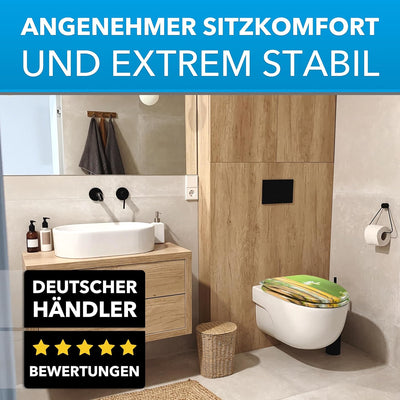 Xonic Design WC-Sitz - Premium Klo-Deckel - Toilettensitz mit Absenkautomatik - hochwertige Klobrill