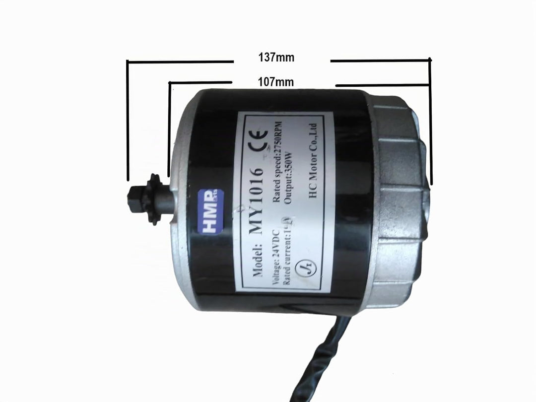 HMParts Elektro Motor - 24V 350W - 2750RPM - MY1016 - E Scooter/RC