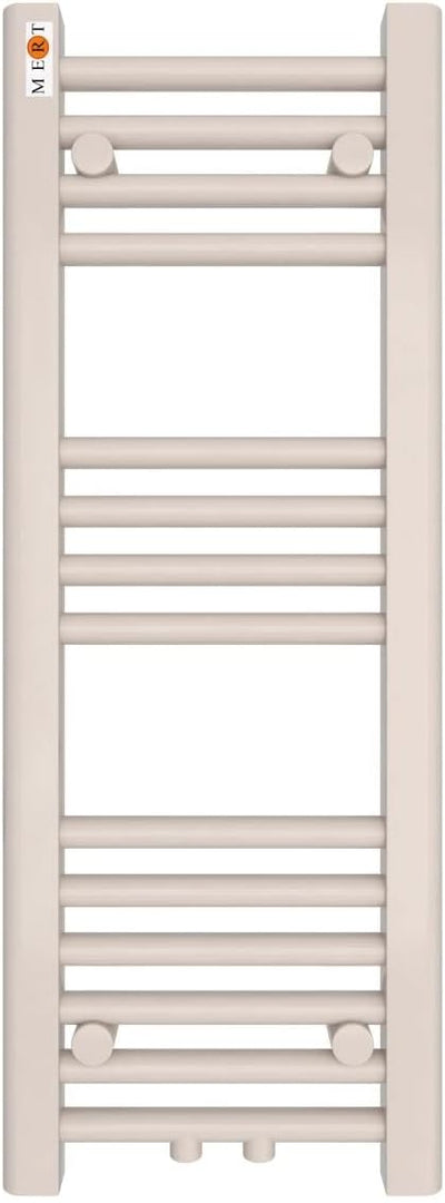 MERT Comfort Badheizkörper 400x1000mm Mittelanschluss Pulverbeschichtet Verkehrsweiss RAL9016 geboge