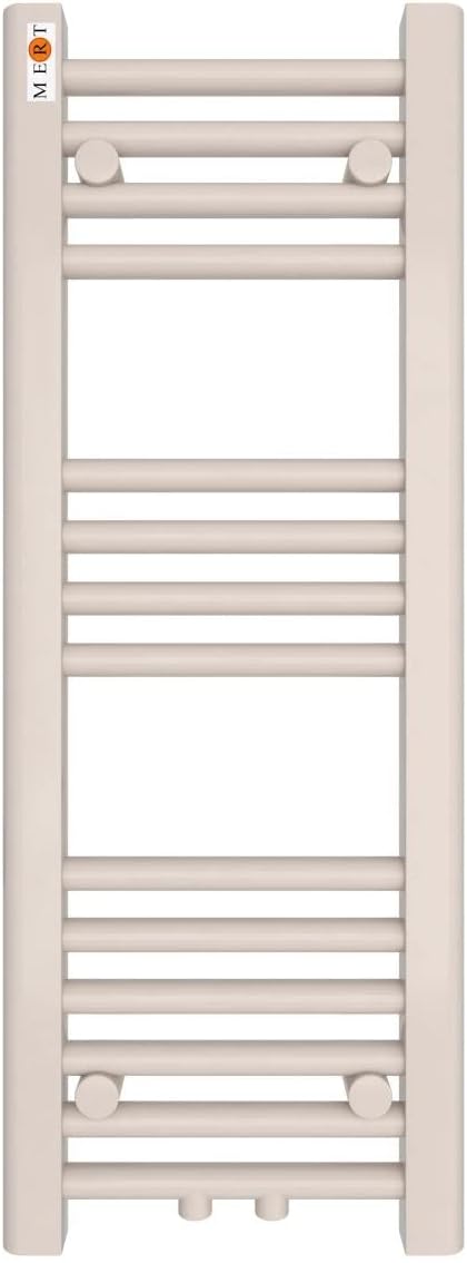 MERT Comfort Badheizkörper 400x1000mm Mittelanschluss Pulverbeschichtet Verkehrsweiss RAL9016 geboge