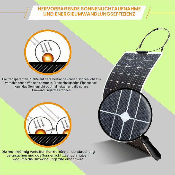 100Watt Flexible Solar Panel Tragbare 18V Monokristallines Solarmodul hocheffiziente Solarpanels sin