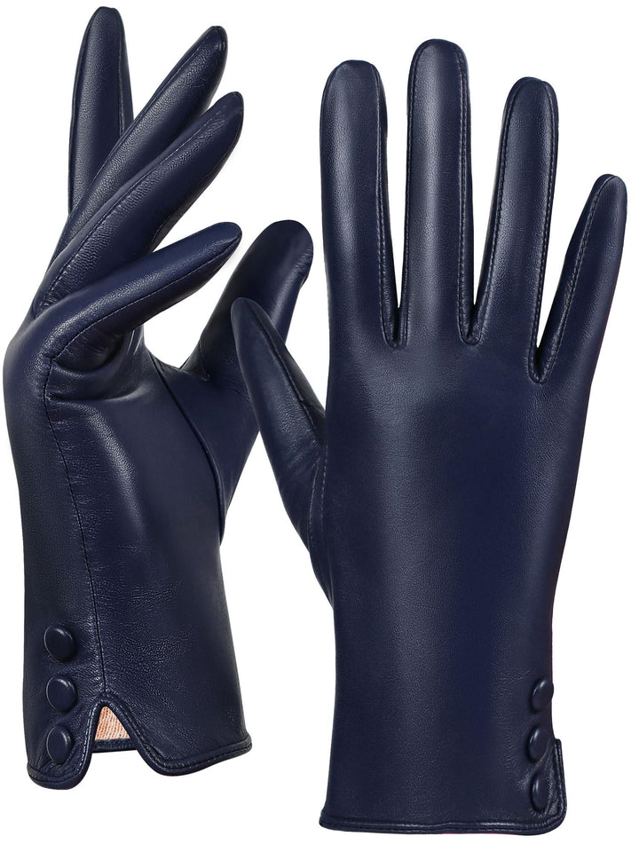GSG SINCE 1998 Lederhandschuhe Damen Gefüttert aus Chromfreiem Echtleder – Wollfutter/Fleecefutter S