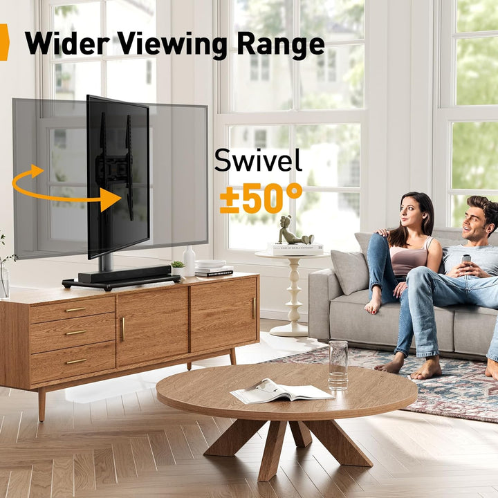PERLEGEAR TV Standfuss TV Ständer Schwenkbar für 24-55/60 Flach &amp; Curved Fernseher bis zu 40 KG, TV-
